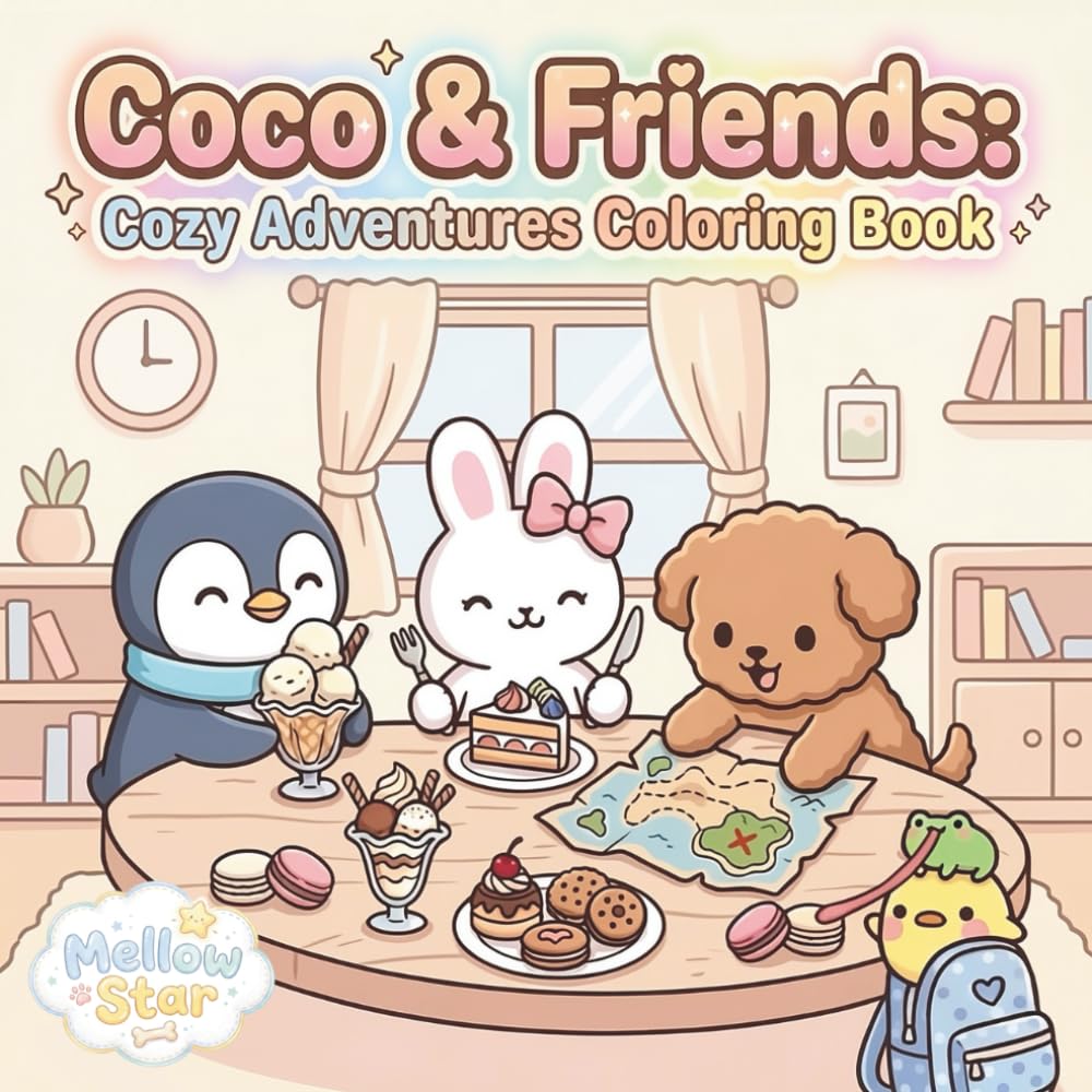 Libro: Coco & Friends: Cozy Adventures Coloring Book