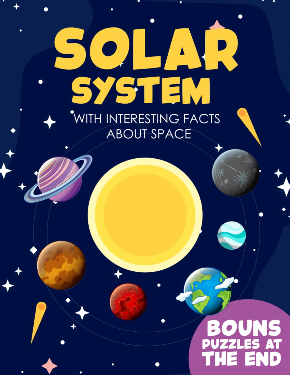 Libro: Solar System Coloring Book: 60 Pages Solar System Coloring Book - Fun Puzzles & Fascinating Facts