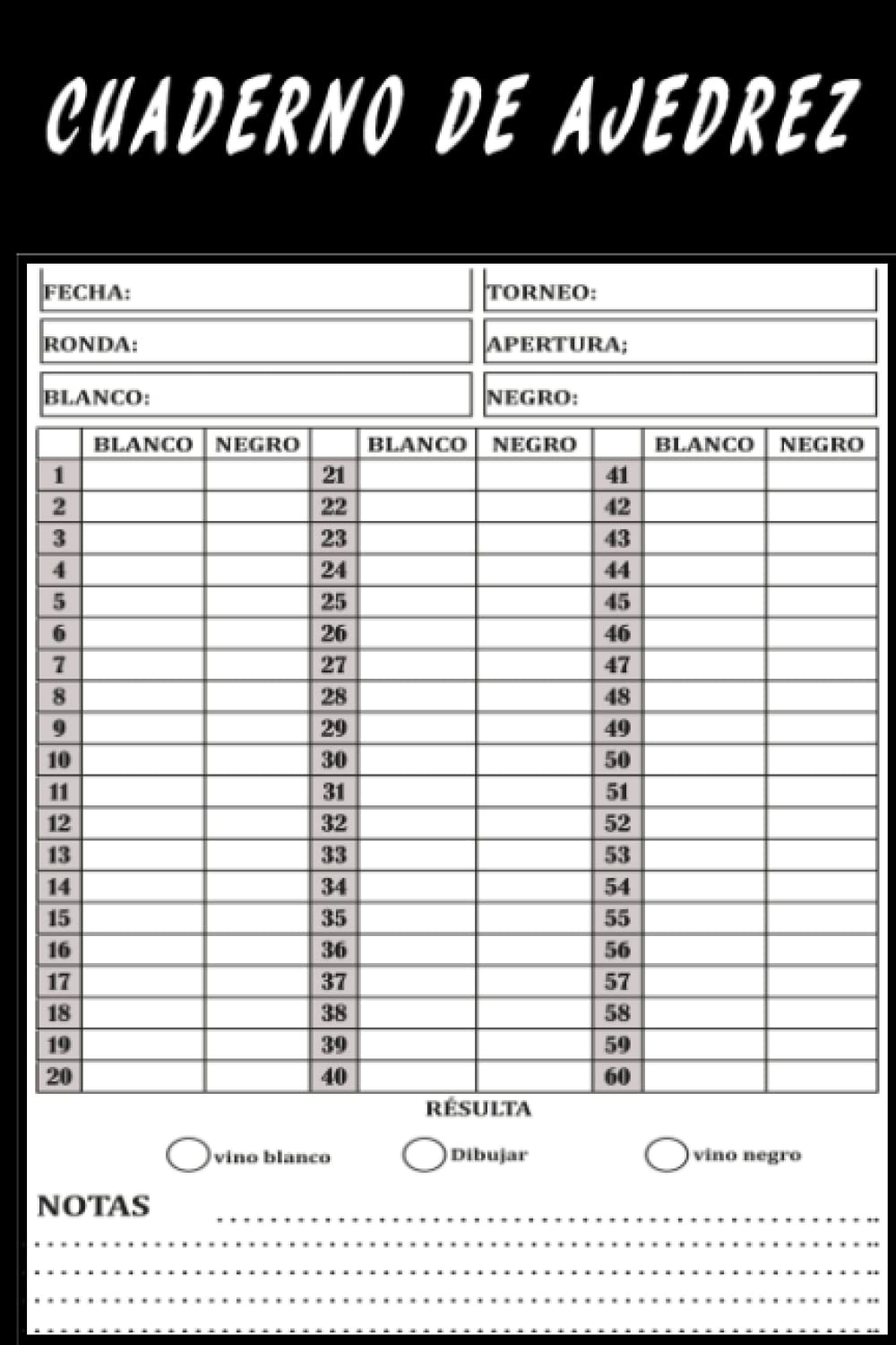 Libro: CUADERNO DE AJEDREZ: 130 Páginas con Tablero, Espacio para Apuntar Movimientos, Evento y guardar sus partidas amistosas o de competición | Regalo Perfecto Para Amantes del Ajedrez (Spanish Edition)
