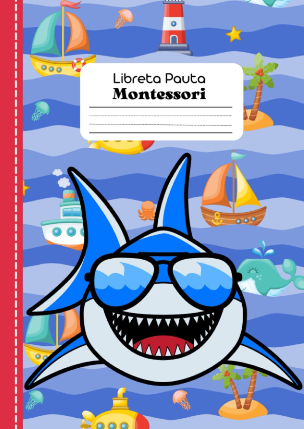 Libro: Libreta A4 pauta montessori 5mm - Taburón: Cuaderno de caligrafia para niños (Spanish Edition)