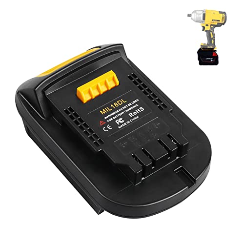 Adaptador-de-batería-ZLWAWAOL-MIL18DL-para-baterías-Milwaukee-a-Dewalt.-Compatible-con-baterías-de-litio-Milwaukee-ML18-de-18-V-y-baterías-de-litio-Dewalt-de-20-V.-Compatible-con-herramientas-inalámbricas-Dewalt-de-20-V.