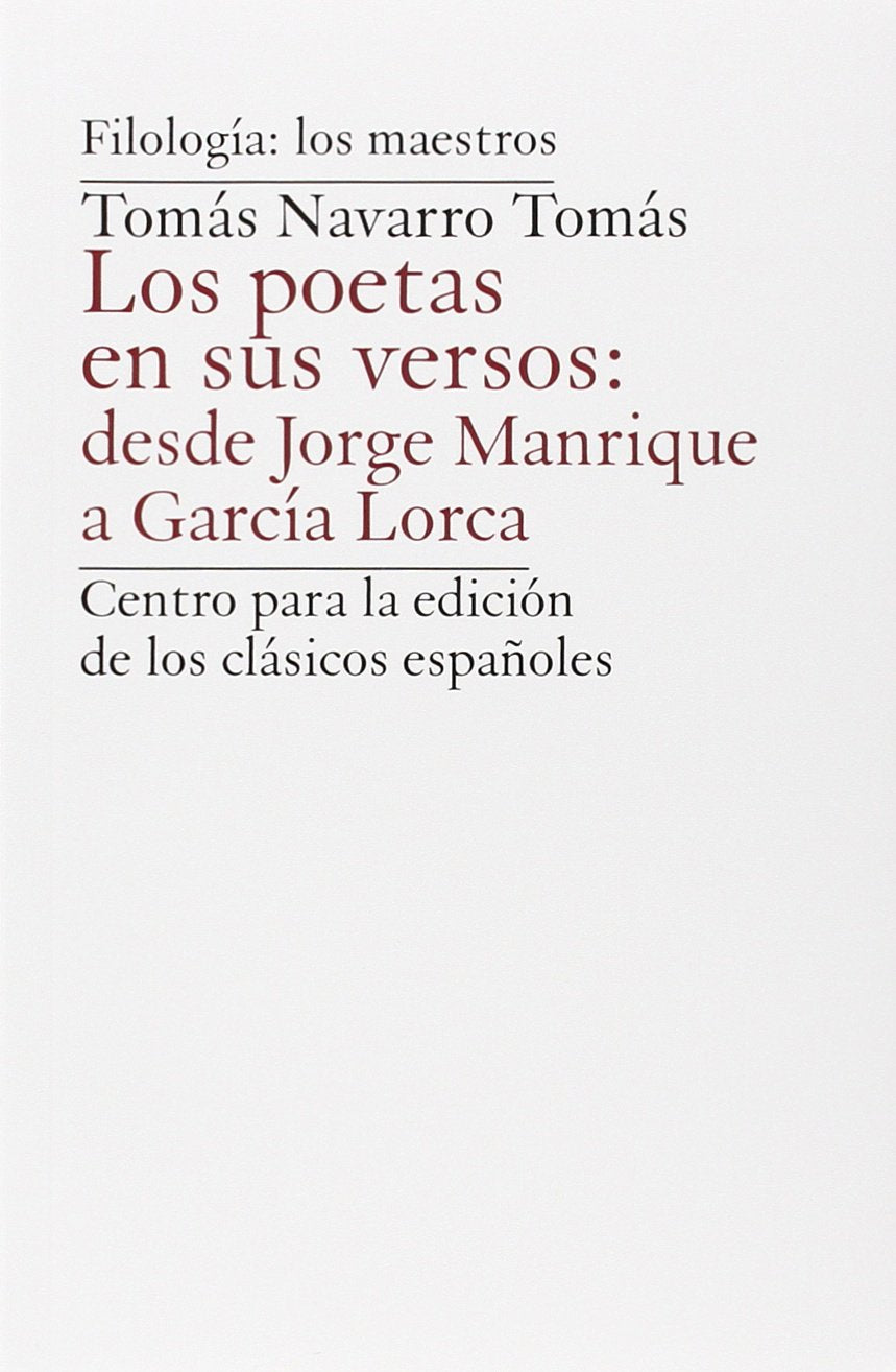 Libro: Los poetas en sus versos : desde Jorge Manrique a García Lorca
