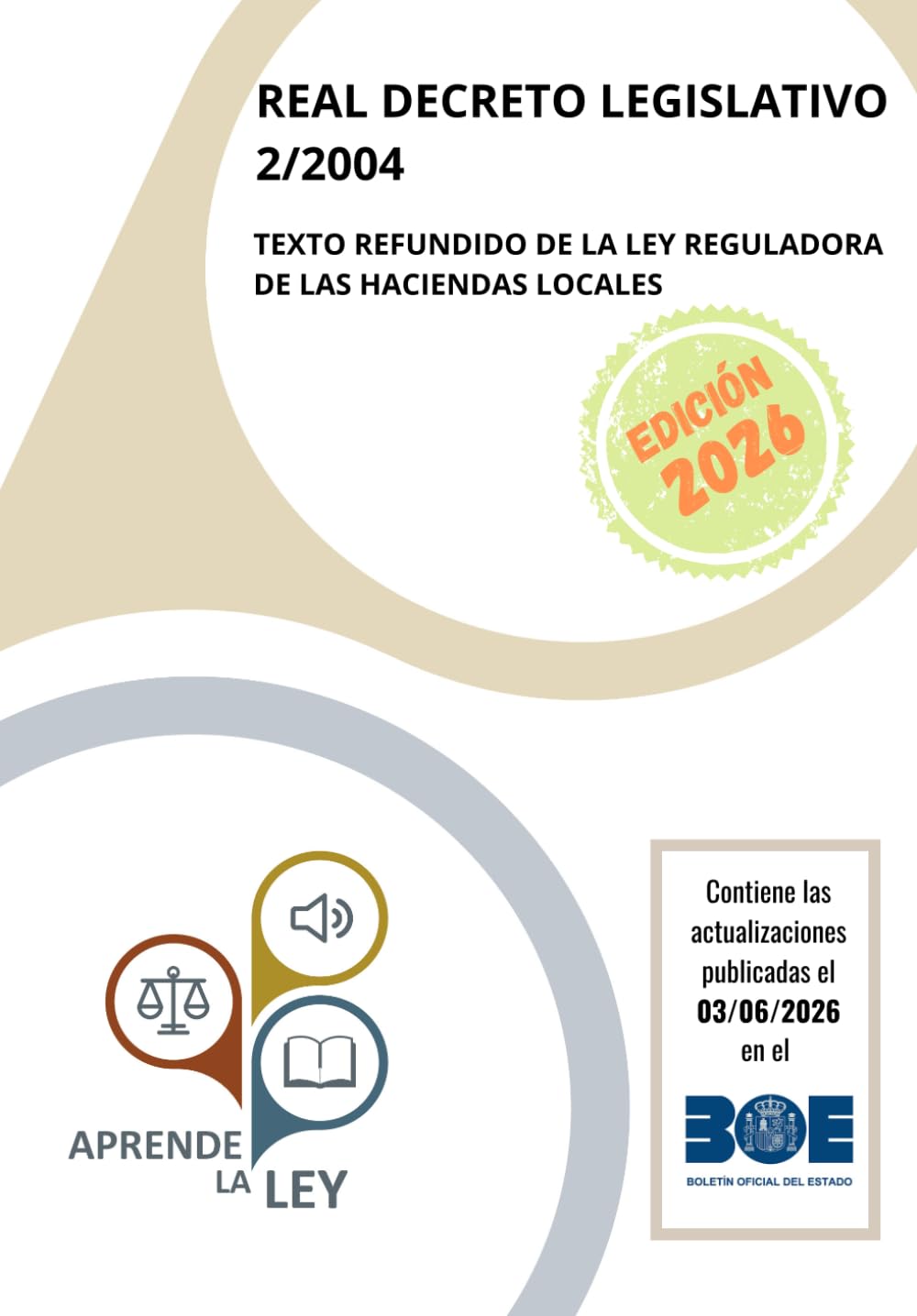 Libro: REAL DECRETO LEGISLATIVO 2/2004 TEXTO REFUNDIDO DE LA LEY REGULADORA DE LAS HACIENDAS LOCALES