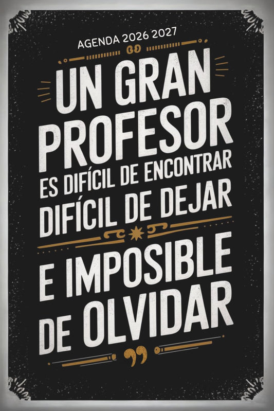 AGENDA PROFESOR 2026 2027: REGALO PROFE