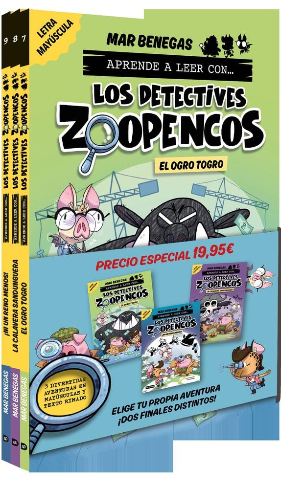 Pack Aprender a leer con... ¡Los Detectives Zoopencos! 7, 8 y 9: En letra MAYÚSC: En letra MAYÚSCULA para aprender a leer (libros para niños a partir de 5 años). Elige tu propia historia