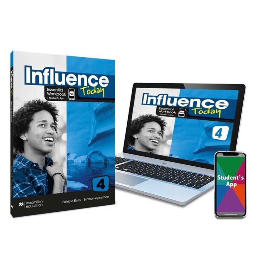 Libro: INFLUENCE TODAY 4 Essential Workbook, Competence Evaluation Tracker y Student's App