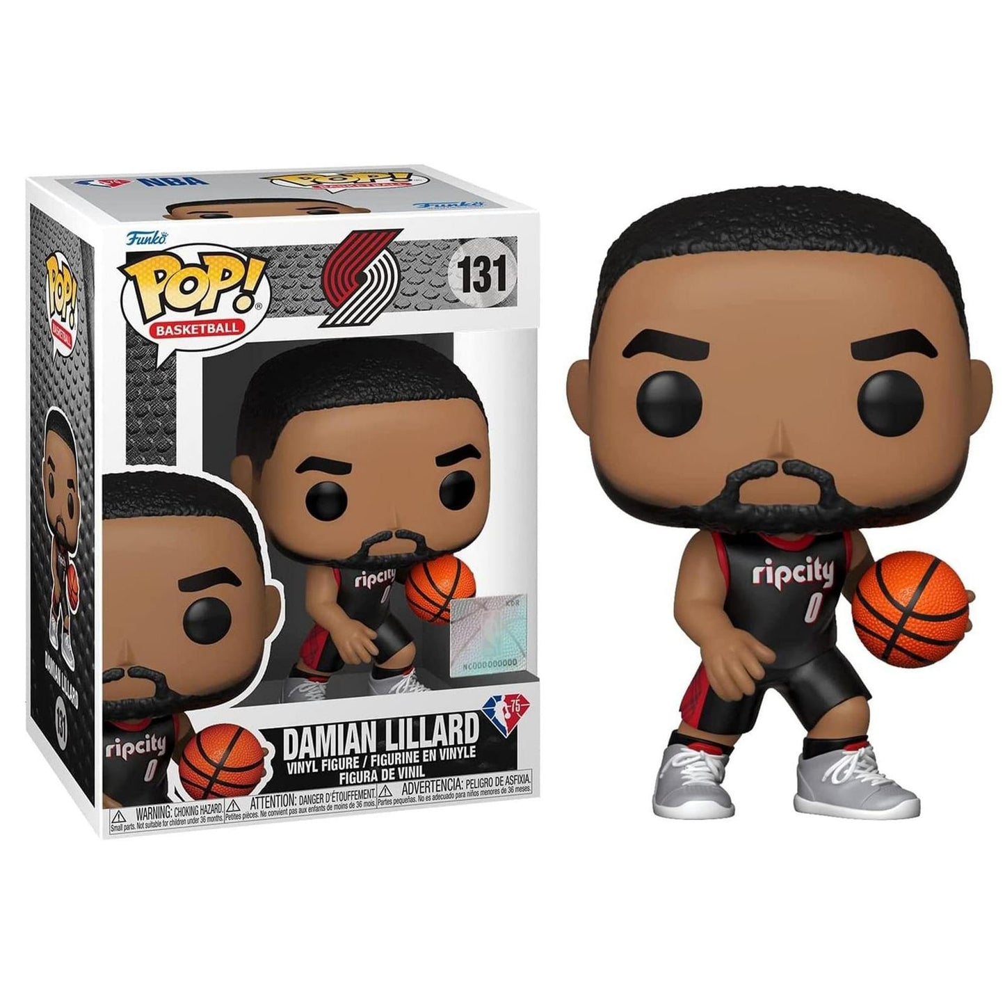 Funko Pop: POP Pop! NBA: Blazers - Damian Lillard Pop! NBA:Blazers-Damian Lillard(CE'21) Multicolor
