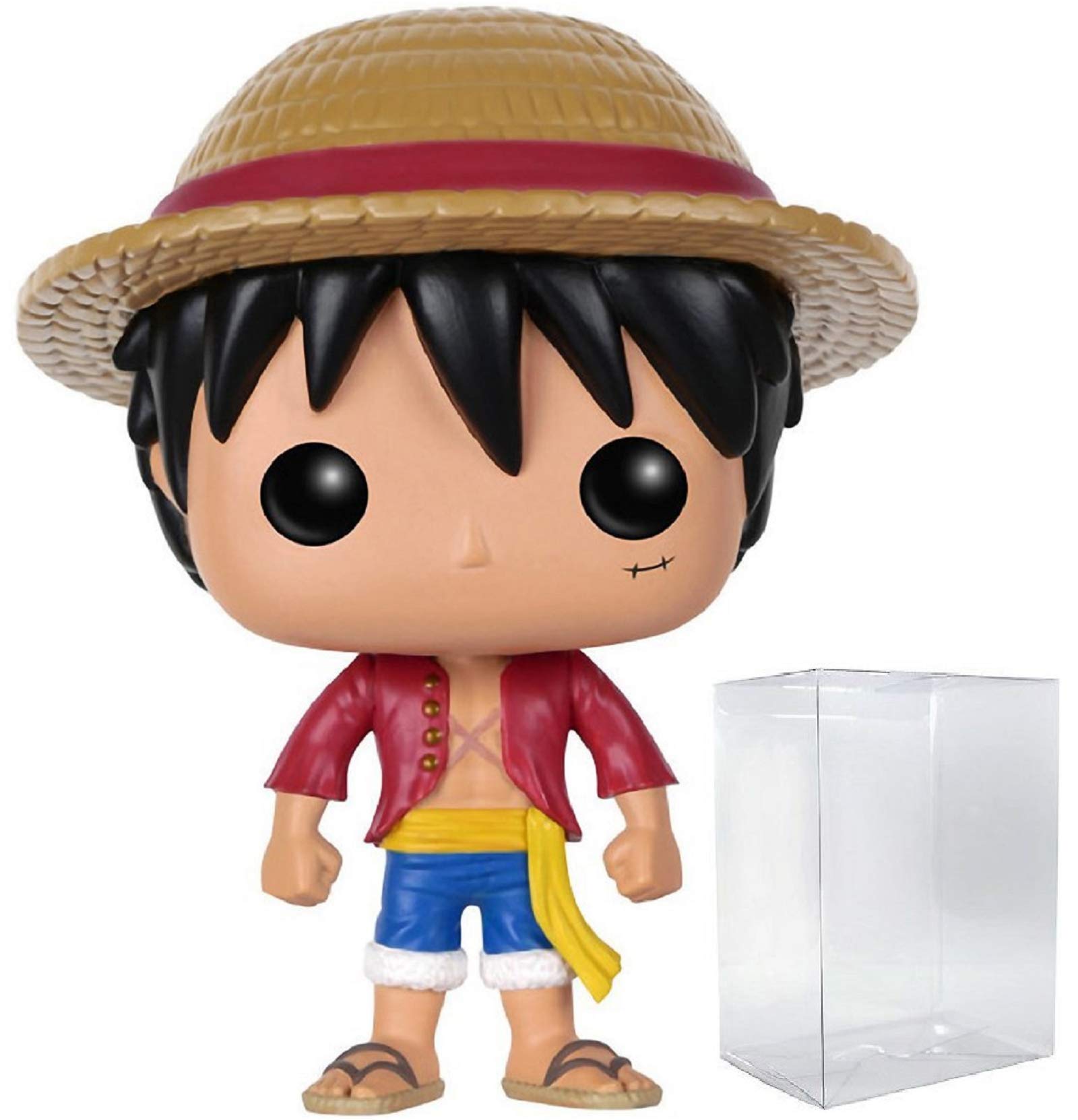 Funko POP One Piece - Monkey D. Luffy Pop! Figura de Vinilo (Bundled with Compatible Pop Box Protector Case) Multicolor 3.75 Pulgadas