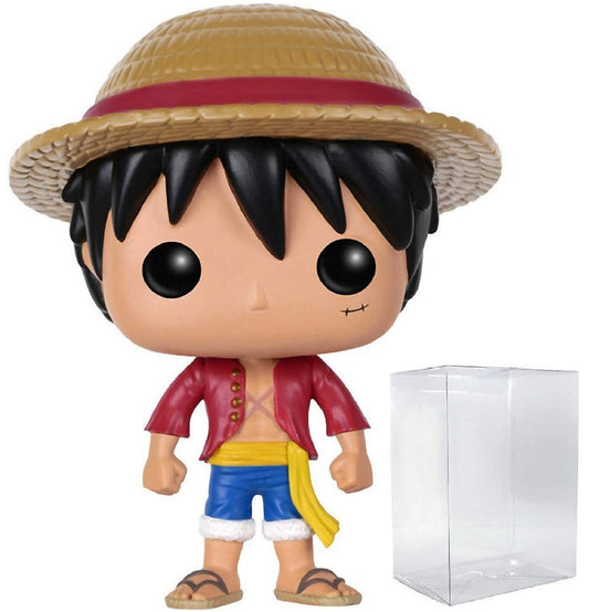 Funko POP One Piece - Monkey D. Luffy Pop! Figura de Vinilo (Bundled with Compatible Pop Box Protector Case) Multicolor 3.75 Pulgadas