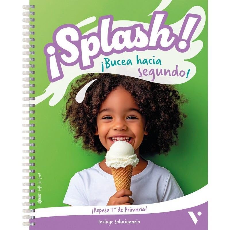 Vicens Vives – Cuaderno de Vacaciones Splash 1 6-7 Años – Actividades de Verano para Repaso de 1º rumbo a 2º de Primaria - Lengua, Matemáticas, Inglés y Más – Juegos Educativos y Retos para Niños
