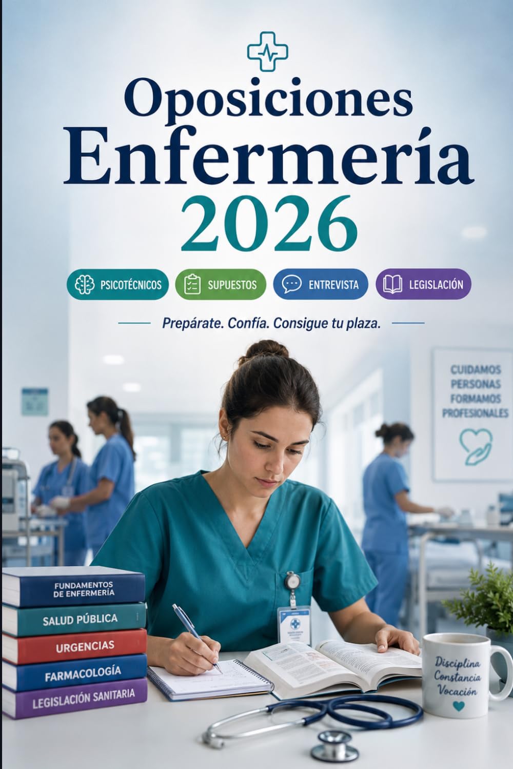Libro: Oposiciones Enfermería 2026: Fundamentos de enfermería, salud pública, urgencias, farmacología, legislación sanitaria, test y casos clínicos