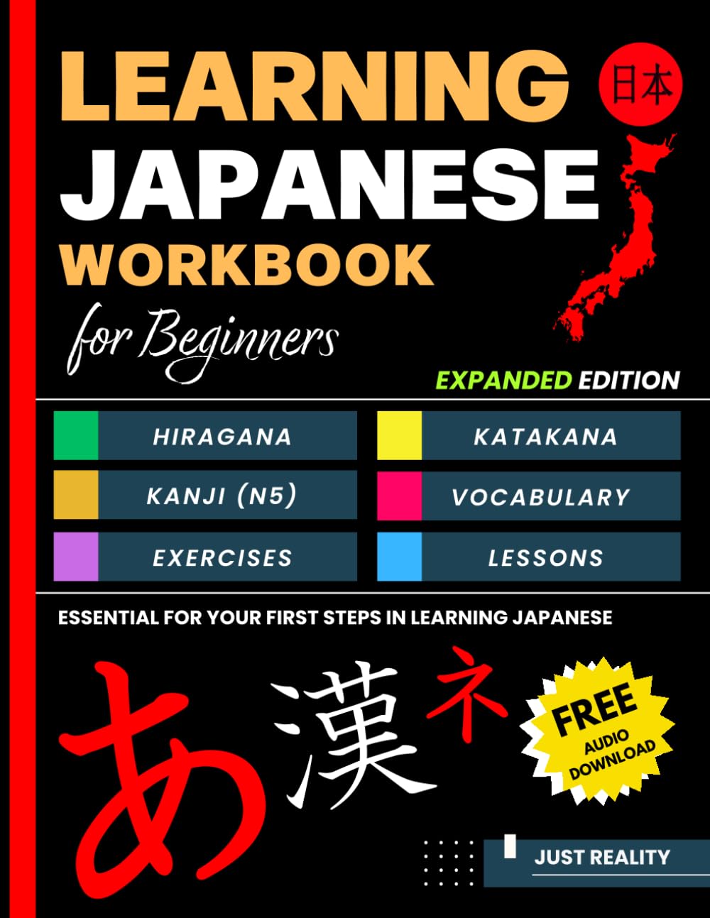 Libro: Learning Japanese Workbook for Beginners: Hiragana Katakana And Kanji - Quick and Easy Way to Learn the Basic Japanese Up-to 300 Pages (EXPANDED EDITION)