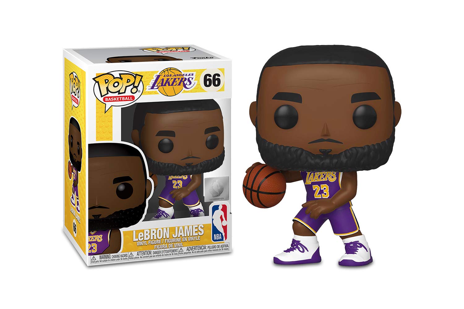 Funko Pop! NBA: Lakers - Lebron James,3.75 Pulgadas, Multicolor