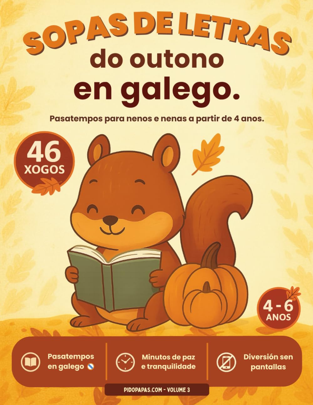 Libro: Sopa de letras do outono en galego.: Pasatempos para nenos e nenas a partir de 4 anos. (Sopas de letras en galego)