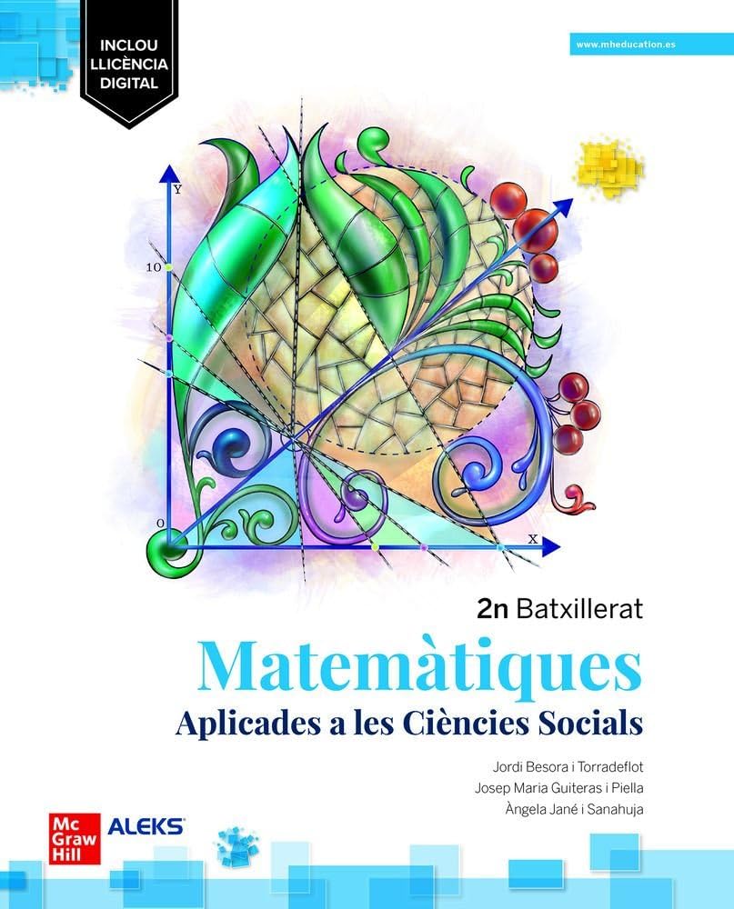 Libro: Matemàtiques Aplicades a les Ciències Socials 2n Batxillerat