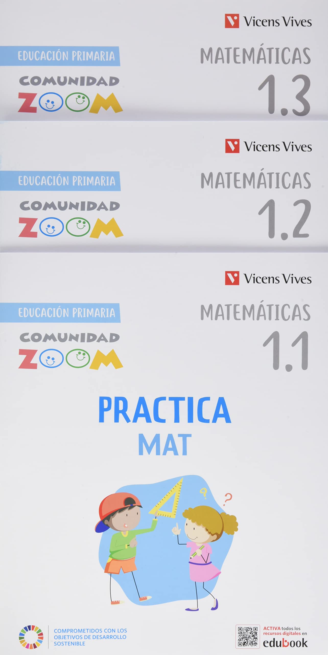 Libro: PracticaMat 1. Matemáticas actividades (1.1 - 1.2 - 1.3) Comunidad Zoom