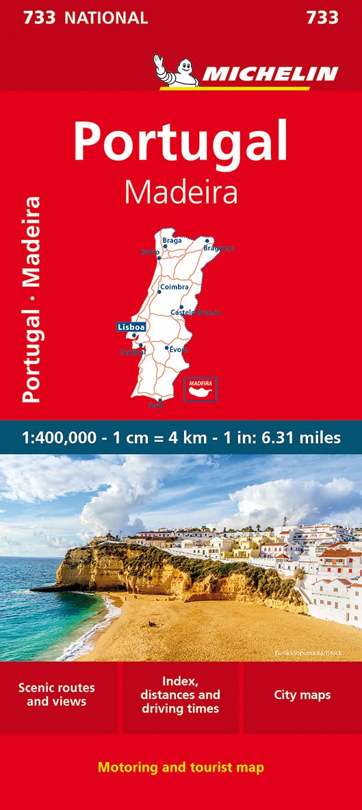 Michelin Portugal, Madeira Road and Tourist Map (Michelin Maps) [Idioma Inglés]
