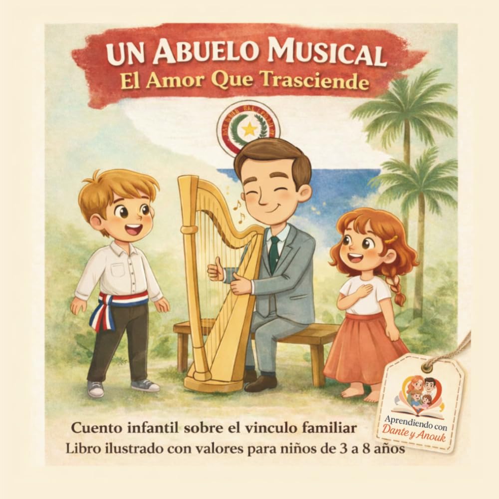 Libro: Un abuelo musical. El amor que trasciende: Cuento infantil sobre el vinculo familiar. Libro ilustrado con valores para niños de 3 a 8 años (Dante y Anouk) (Spanish Edition)