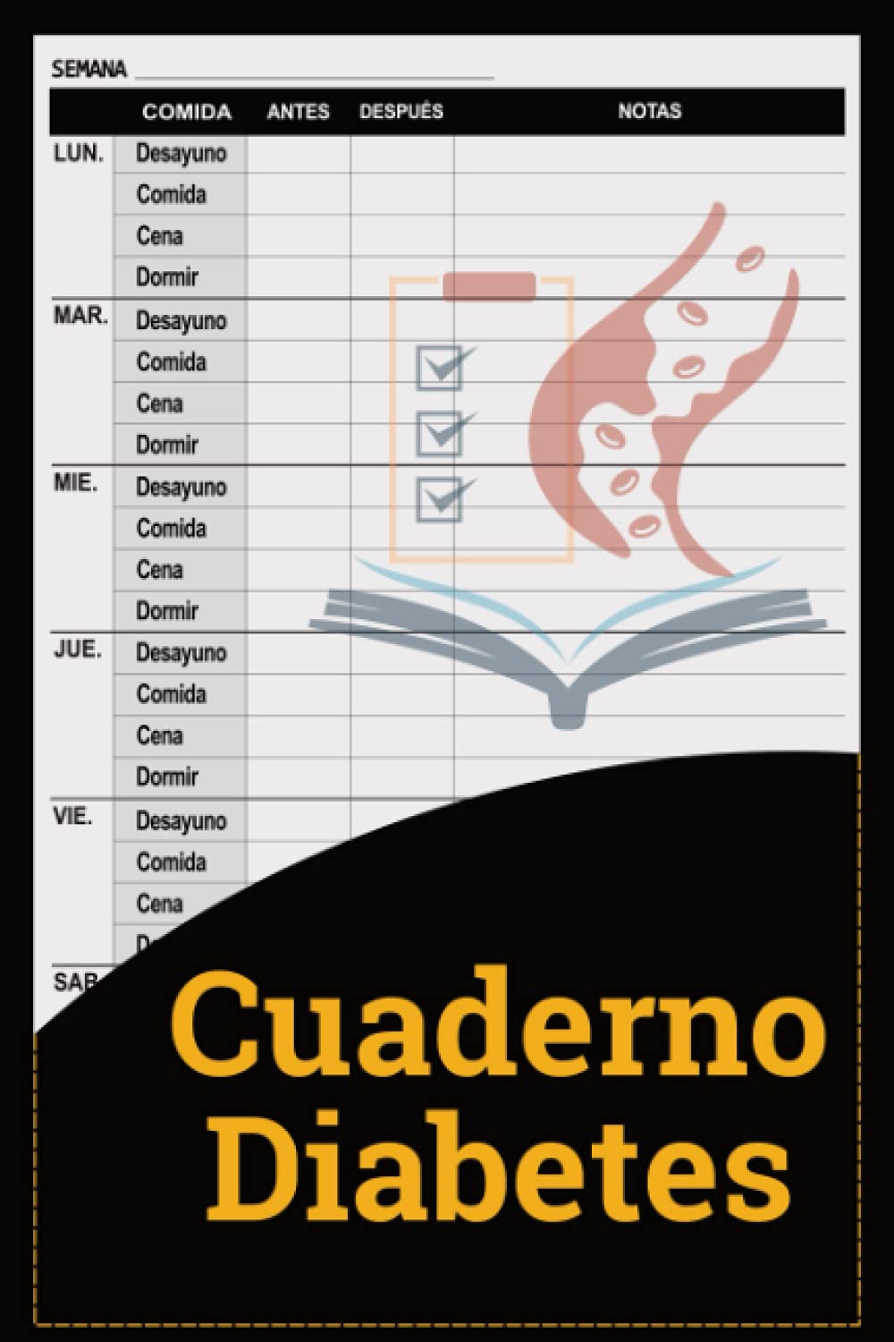 Libro: Cuaderno Diabetes: Libro de registro de nivel de azúcar en sangre de 2 años, Libro de registro de azúcar en sangre