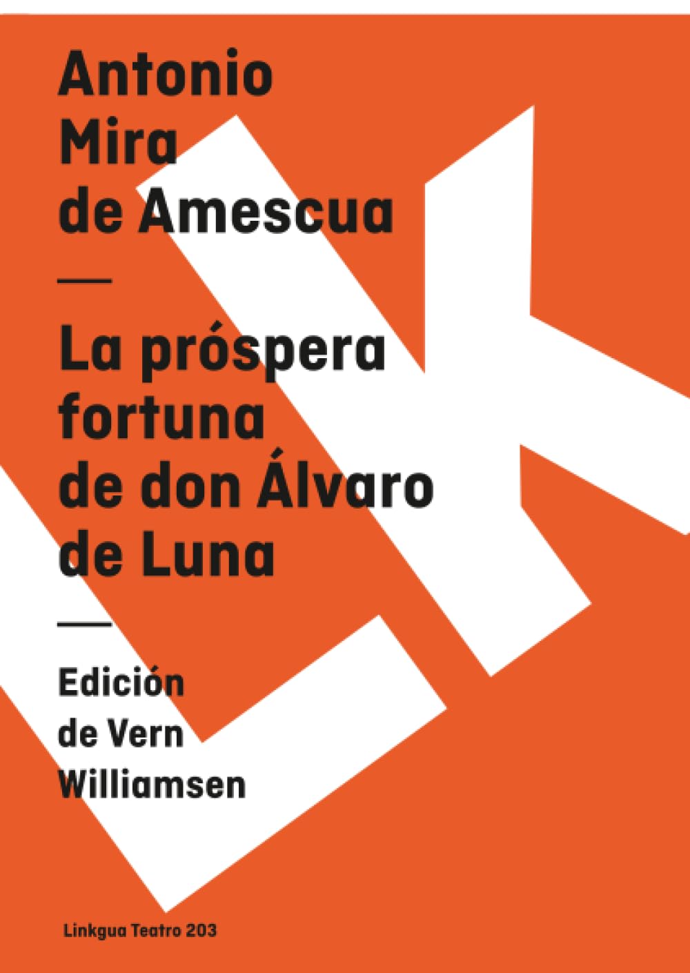 Libro: La próspera fortuna de don Álvaro de Luna (Teatro) (Spanish Edition)