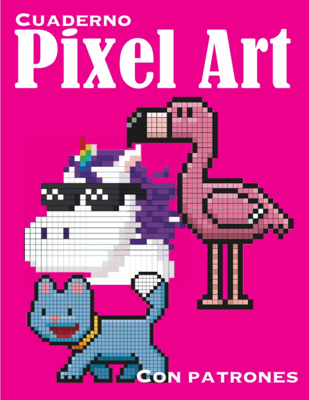 Libro: Cuaderno - Pixel art - Con Patrones: Cuaderno de dibujo de pixel art para niños y adultos - Cuaderno grande de pixel art cuadrado. Cuaderno de dibujo ... de colorear pixel art para niños y adultos