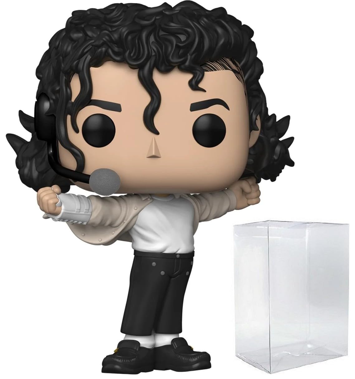 Funko Pop: POP Funko Rocks: Michael Jackson - Super Bowl Halftime Show Figura de Vinilo (Bundled with Compatible Box Protector Case), Multicolored, 3.75 Pulgadas