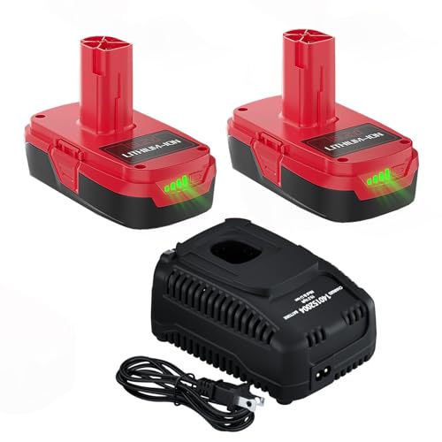 TURPOW---Paquete-de-2-baterías-C3-de-3500-mAh-de-repuesto-mejoradas-para-Craftsman-de-19,2-V-(XCP-130279005,-1323903,-130211004-y-11045)-con-cargador-Craftsman-de-19,2-V
