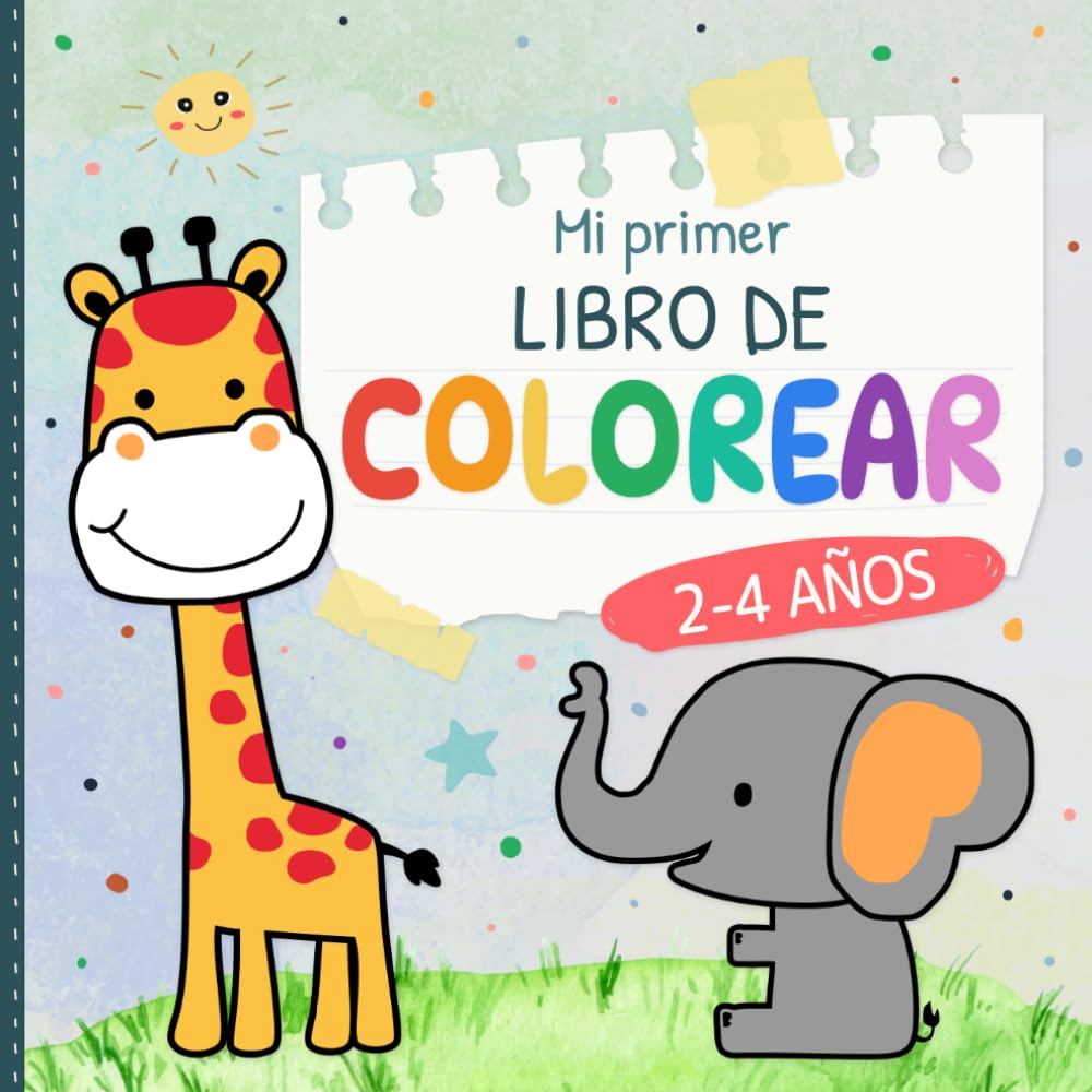 Libro: Mi primer libro de colorear 2 a 4 años: 55 dibujos grandes y fáciles para empezar a pintar
