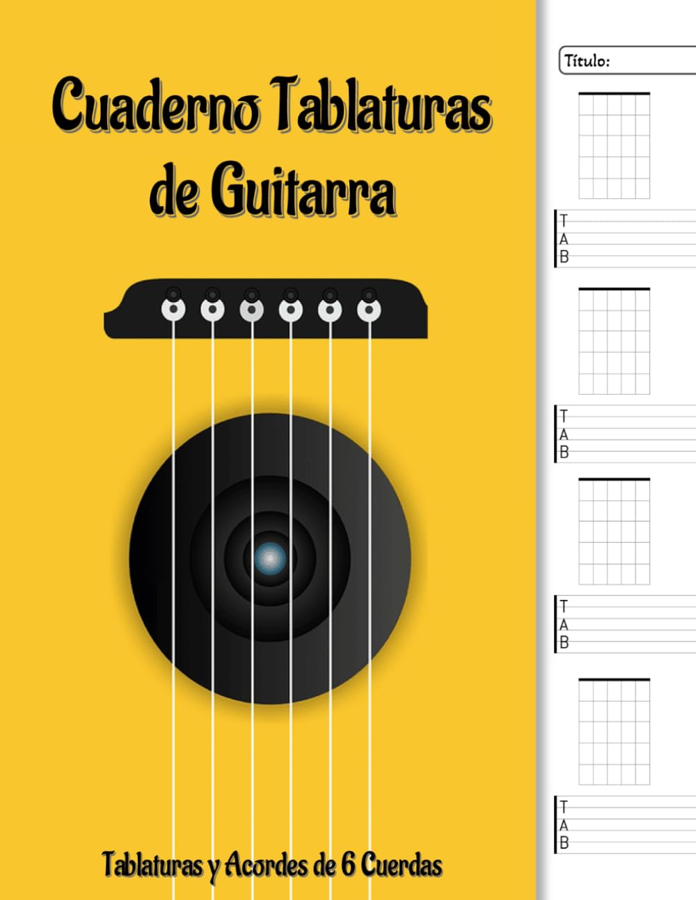 Libro: Cuaderno Tablaturas de Guitarra: Libro de Tabs y Acordes en Blanco. Para Todos los Niveles, Incluido Principiante. 120 Páginas.
