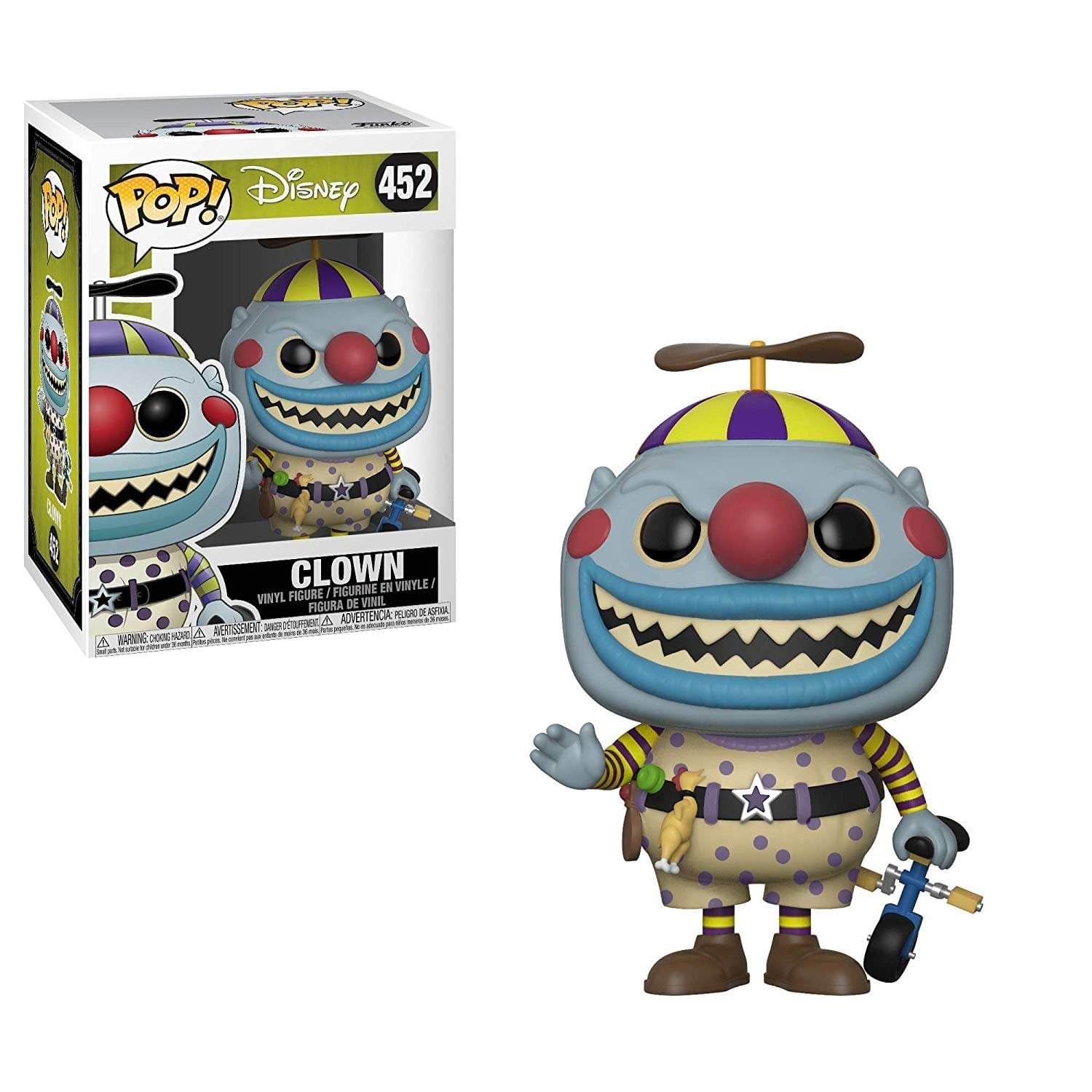 Funko Pop Disney: Pesadilla Antes de Navidad - Clown Collectible Figura, Multicolor