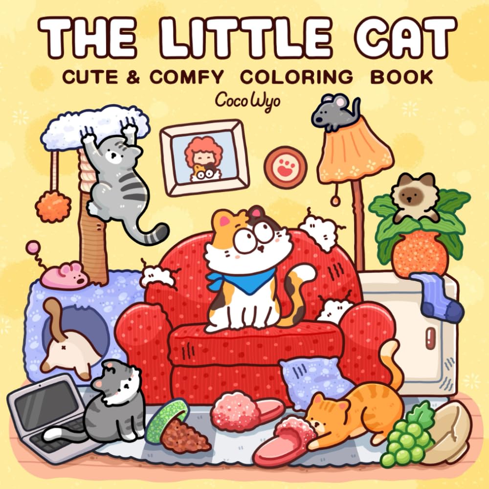 Libro: The Little Cat: Cozy Life of Kitty Coloring Book for Adults and Teens (Cozy & Cute Coloring)