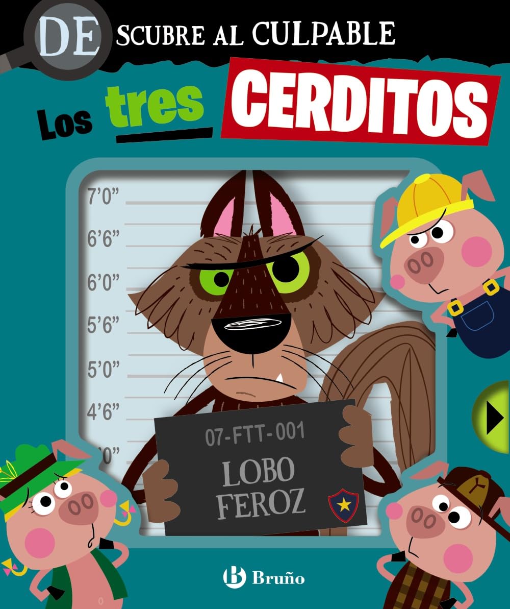 Libro: Descubre al culpable. Los tres cerditos (Castellano - A PARTIR DE 0 AÑOS - MANIPULATIVOS (LIBROS PARA TOCAR Y JUGAR), POP-UPS - Otros libros)