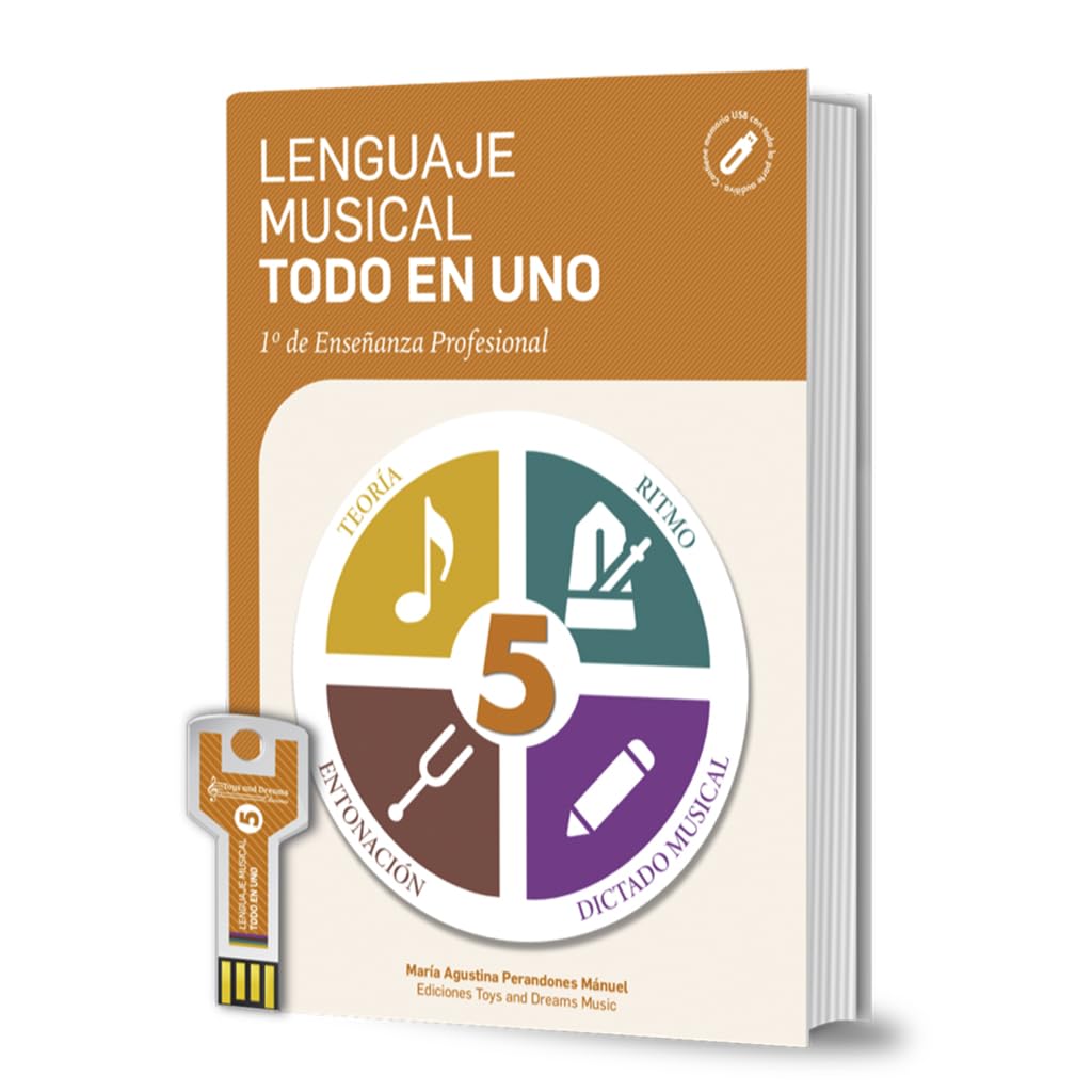 Libro: LENGUAJE MUSICAL TODO EN UNO 5º NIVEL 1º DE ENSEÑANZA PROFESIONAL