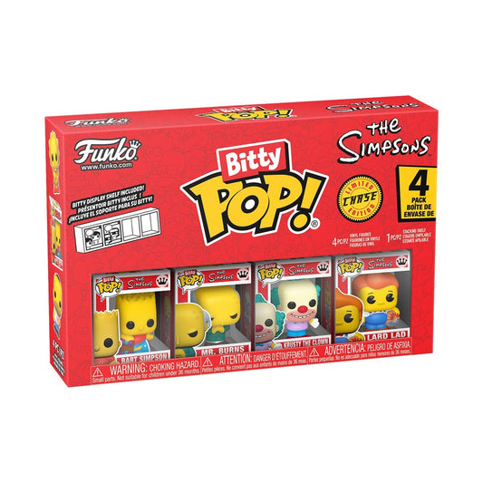 Funko Bitty Pop! Pack de 4: The Simpsons - Bart - 1 in 6 Chance of Rare Chase