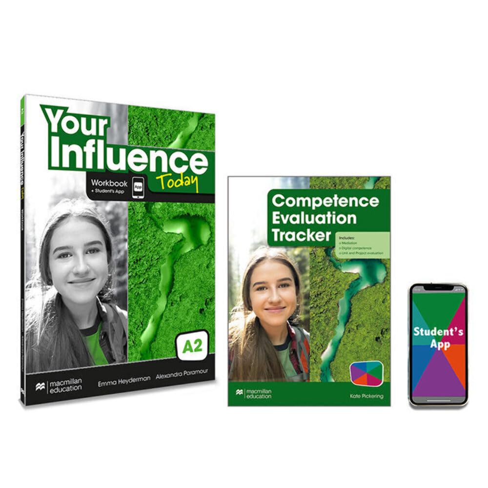 Libro: YOUR INFLUENCE TODAY A2 Workbook, Competence Evaluation Tracker y Student's App - 9781380099099