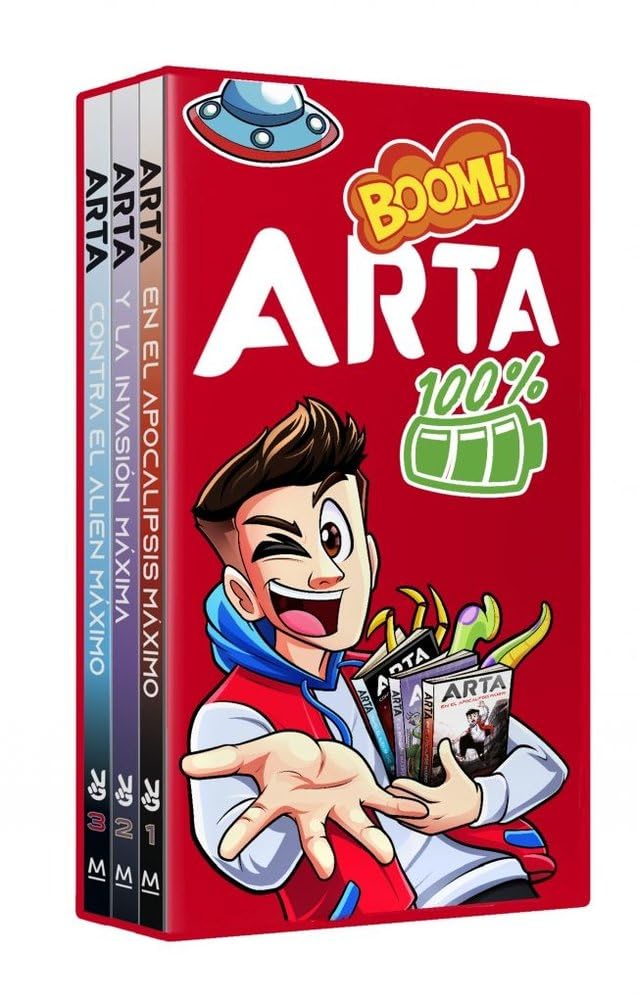 Libro: Arta Game - Edición especial estuche con: ARTA en el apocalipsis máximo | ARTA y la invasión máxima | ARTA contra el alien máximo: Incluye los libros 1, 2 y 3 (Lo más visto)
