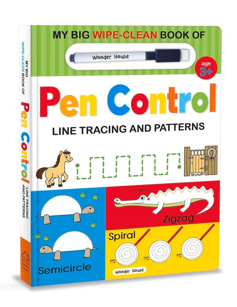 Libro: My Big Wipe And Clean Book of Pen Control for Kids : Line Tracing And Patterns