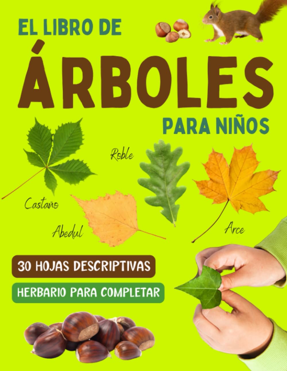 Libro: El libro de árboles para niños: Guía para reconocer los árboles y las hojas de los bosques en otoño, con un herbario para rellenar, para niños desde 7 años