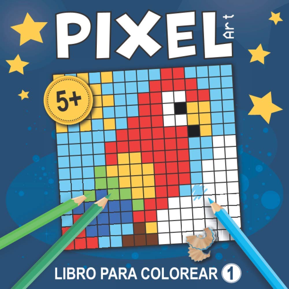 Libro: Pixel Art – Libro para colorear 1: Dibujos pixelados para reproducir, dibujos misteriosos y cuadrículas en blanco para inventar sus propios dibujos. ... para iniciarse en Pixel Art (Spanish Edition)