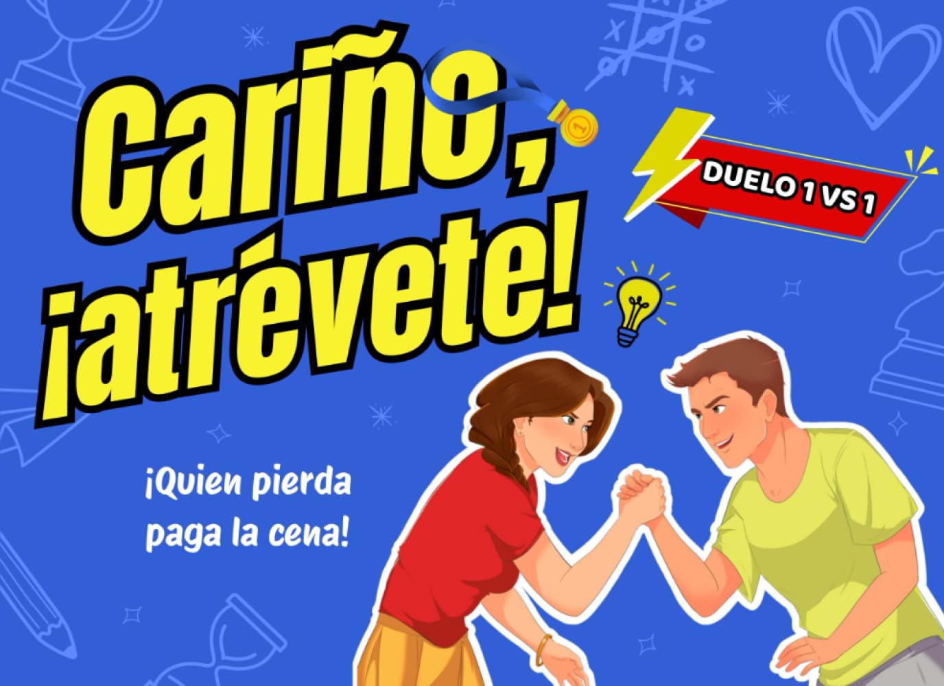 Cariño, ¡atrévete!: El libro de retos uno contra uno en pareja. Perfecto para divertirse juntos y decir adiós al aburrimiento. (Colección de libros 1 contra 1)