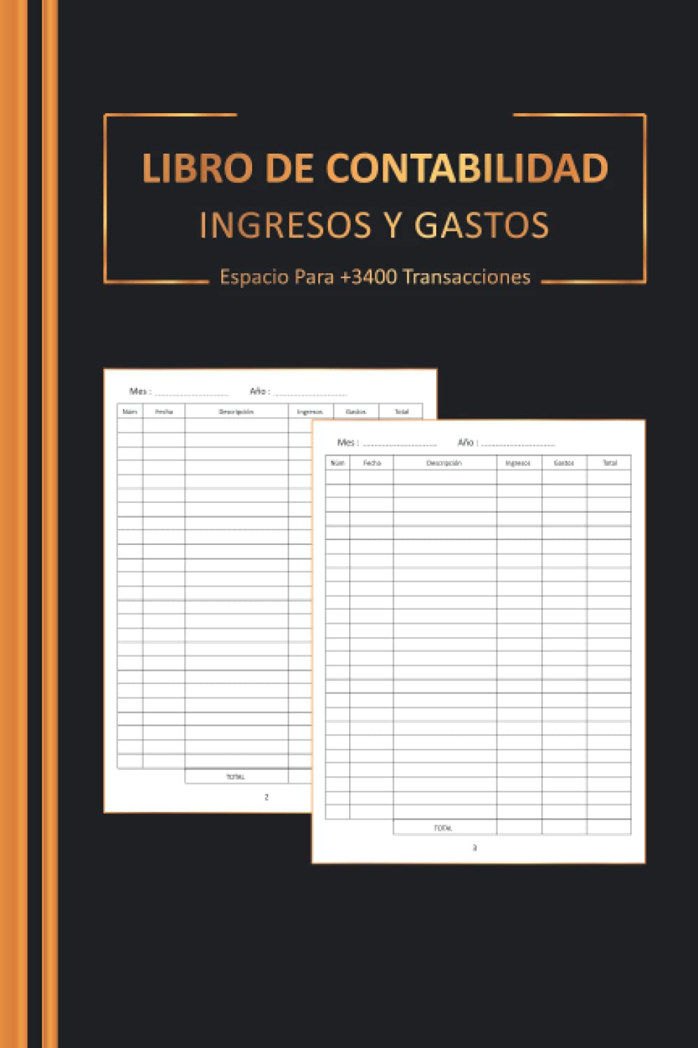 Libro de Contabilidad - ingresos y Gastos: Libro de ingresos y gastos para comerciantes individuales y pequeñas empresas - para autónomos - Tamaño A5 - 120 Páginas