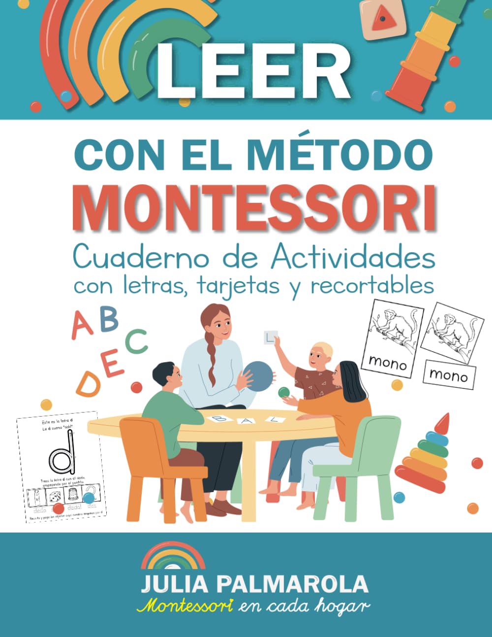 Libro: Leer con el Método Montessori: Cuaderno de actividades con letras, tarjetas y recortables (Libros de Actividades Montessori en Casa y en Clase)