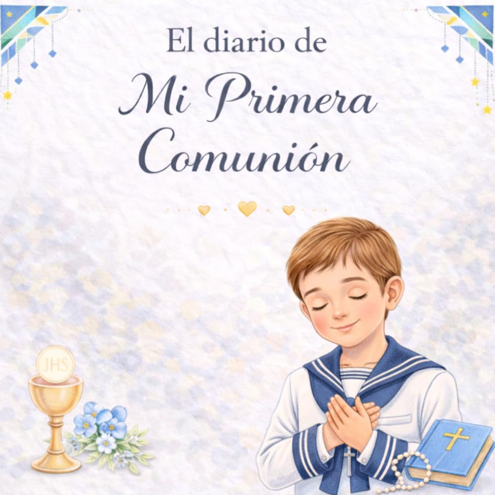 Libro: El diario de mi Primera Comunión: Diario guiado para niños ·: Preparativos, ceremonia y recuerdos · Libro a todo color con espacios para escribir, ... de Primera Comunión niño (Spanish Edition)