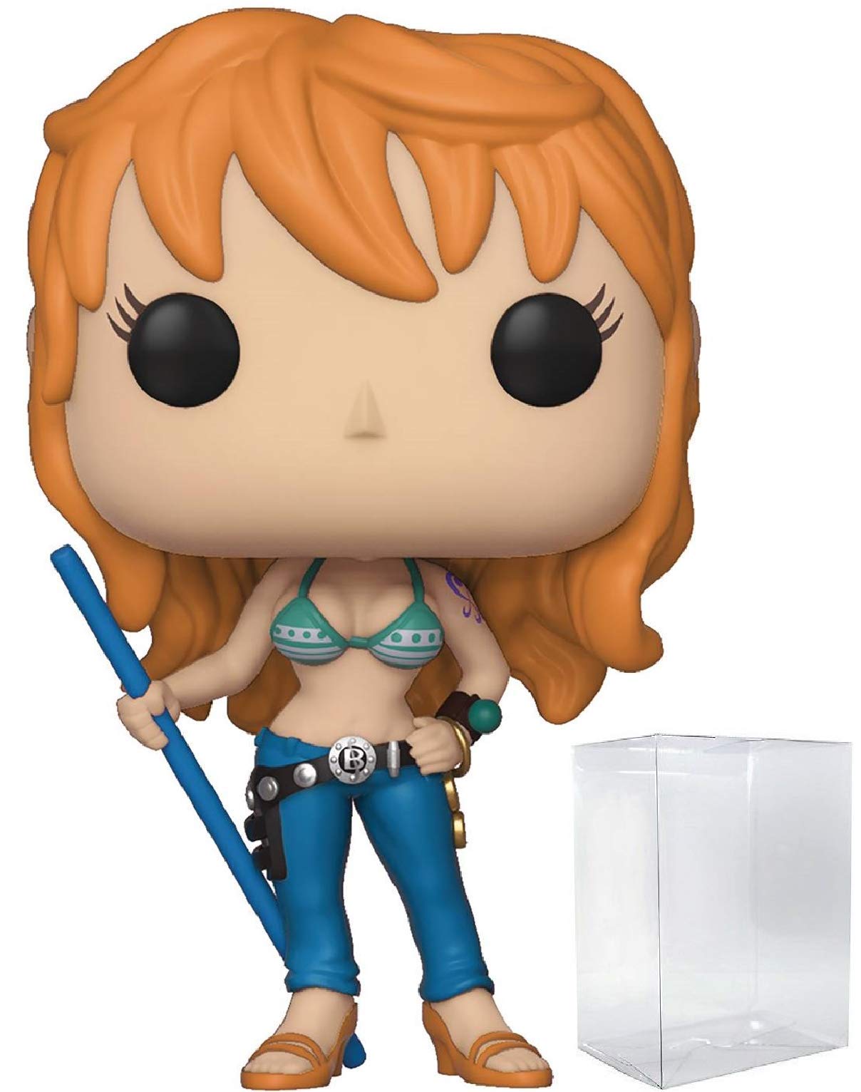 Funko Pop: POP One Piece - Nami Funko Pop! Figura de Vinilo (Bundled with Compatible Pop Box Protector Case) Multicolor 3.75 Pulgadas
