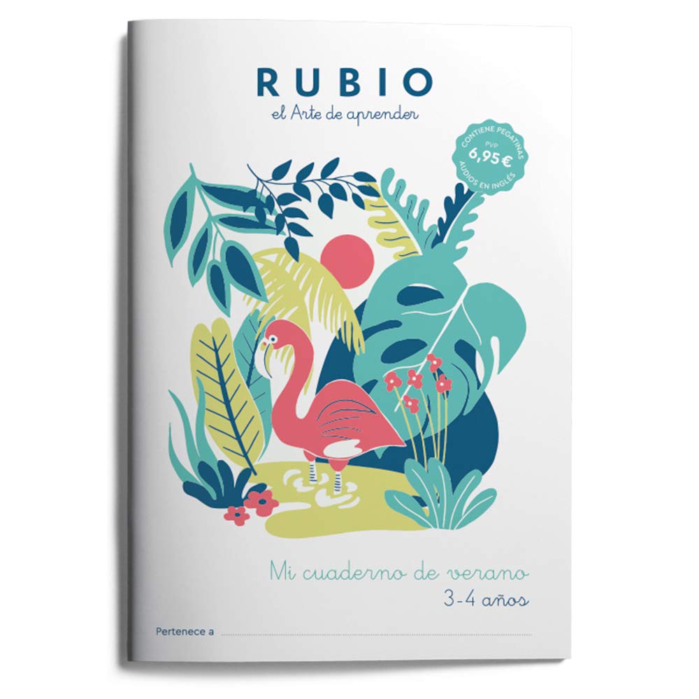 Mi cuaderno de verano RUBIO. 3-4 años | Cuaderno de actividades para vacaciones: 1