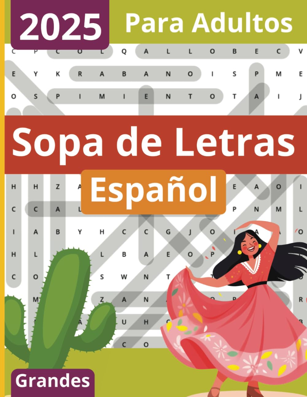 Libro: Sopa de Letras Grandes en Español para Adultos: Desafíos Divertidos con Temas Variados