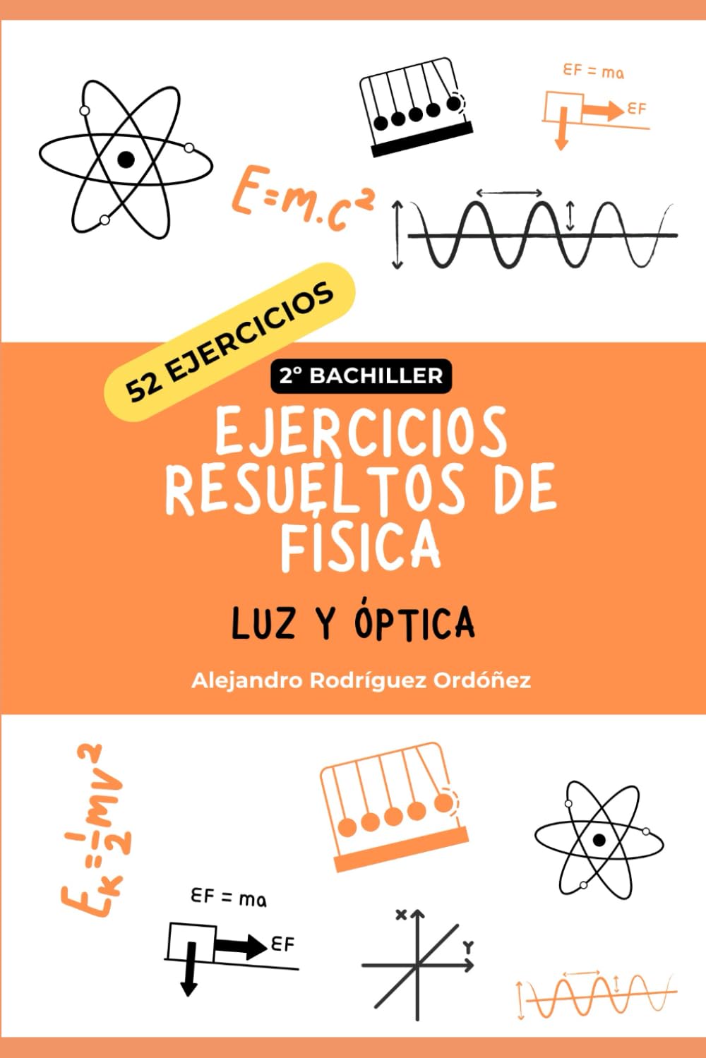 Libro: Ejercicios resueltos de física de luz y óptica: 52 ejercicios (Ejercicios resueltos de física de 2º de bachillerato)