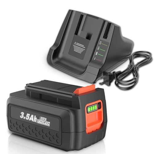 Batería-de-litio-de-repuesto-BATTOOL-de-40-voltios-máx.,-3,5-Ah,-para-Black-&-Decker-(40-V,-LBX2040,-LBXR36,-LBXR2036,-LST540,-LBX1540,-LST136W)-con-cargador-LCS40-para-baterías-y-herramientas-Black-Decker-de-40-V.