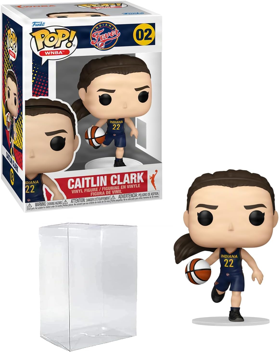 Funko Pop! #02 Caitlin Clark Figura de Vinilo with Protective Case