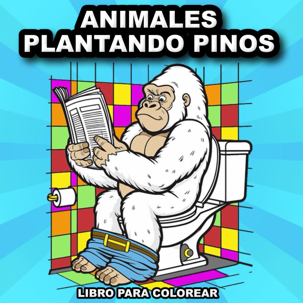 Libro: Animales Plantando Pinos: Libro de colorear para niños y adultos con mandalas y dibujos originales. Regalo ideal para relajarse o de amigo invisible. (Animales divertidos) (Spanish Edition)